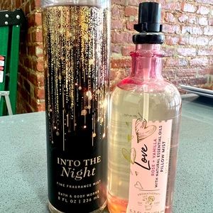 Rose + Vanilla Pillow Mist & Into The Night Fragrance Mist
